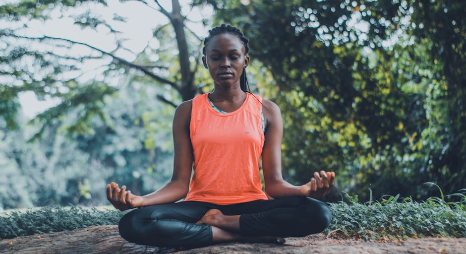 Person meditating calmly